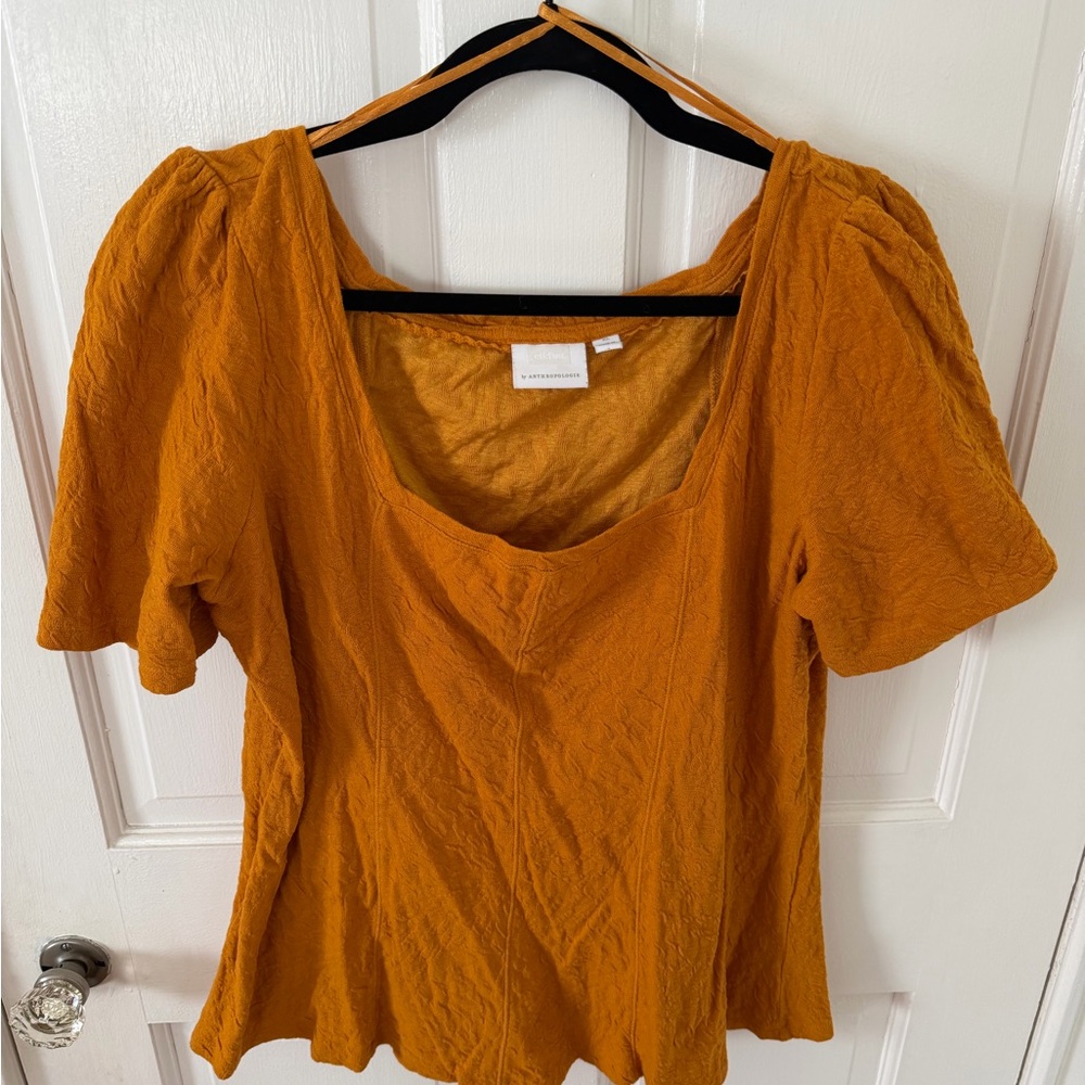 Anthropologie Golden Blouse